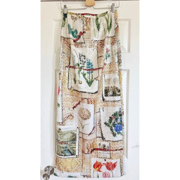 LIBERTINE SEQUIN COLEFAX SIDE SLIT SEQUIN MAXI SKIRT - Picture 9 of 12